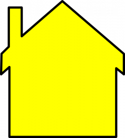 Yellow House Outline Clip Art at Clker.com - vector clip art online ...