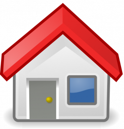 Red Roofed Home Icon Clip Art at Clker.com - vector clip art online ...