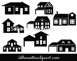 House Silhouette Vector | House silhouette, Silhouette ...