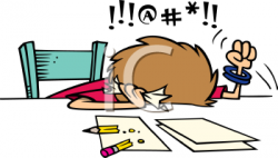Royalty Free Clipart Image of a Frustrated Person Doing ...