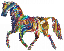 Clipart - Psychedelic Horse 8