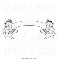 Clip Art of a Simple Grayscale Blank Ribbon Banner with a ...