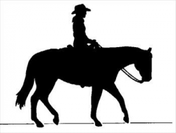 Cowboy on horse silhouette - free clipart graphic | AIRBRUSH ...