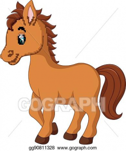 Vector Stock - Cute horse cartoon. Stock Clip Art gg90811328 ...