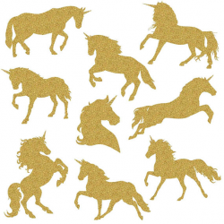 Gold Glitter Unicorn, Magical Unicorns, Unicorn silhouette ...