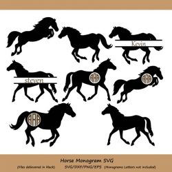 Horse svg files, Horse Monogram, Horse clipart, Horses Svg ...