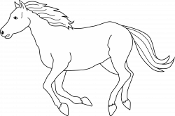28+ Collection of Running Horse Clipart Black And White | High ...