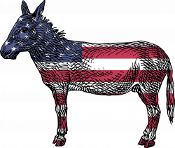 Clipart - Patriotic Donkey
