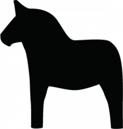 Dala Horse (Black)