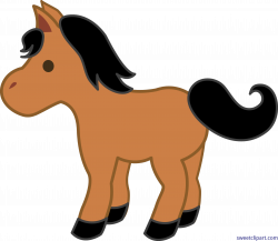 Horse Pony Cute Brown Clip Art - Sweet Clip Art