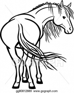 Clip Art Vector - Horse. Stock EPS gg80812889 - GoGraph