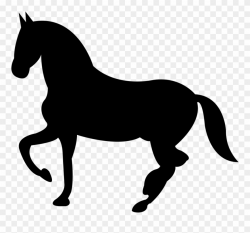 Dancing Black Horse Shape Of Svg Png - Horse Logo Vector Png ...
