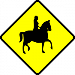 Caution Horse Ridder Crossing Clip Art at Clker.com - vector clip ...