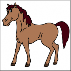 Clip Art: Cartoon Horse: Stallion Color I abcteach.com ...
