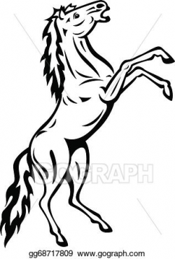Vector Stock - Standing horse. Clipart Illustration ...