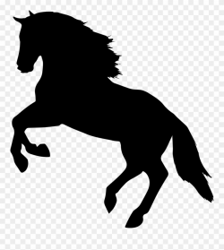 Jumping Horse Silhouette Facing Left Side View Svg - Horse ...