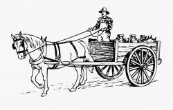 Free Clipart Of A Farmer Driving A Horse Drawn Cart - Horse ...
