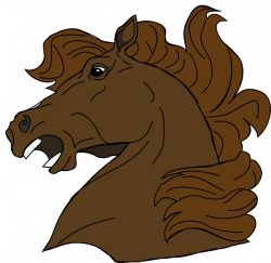Mad horse head clipart