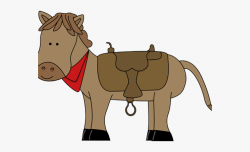 Wild West Clipart Themed - Horse With Saddle Clipart ...