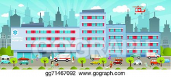 Vector Art - City hospital. EPS clipart gg71467092 - GoGraph