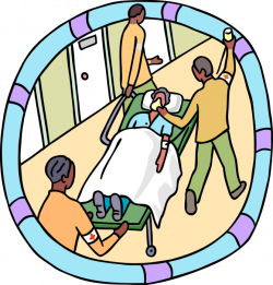 Emergency Patient on Stretcher - Vector Image