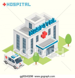 Vector Clipart - Hospital building. Vector Illustration ...