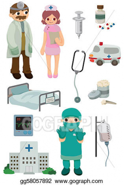 Vector Clipart - Cartoon hospital icon . Vector Illustration ...