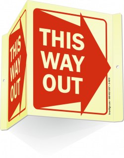 This Way Out Signs | Exit Signs | Glow Signs