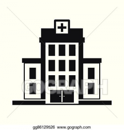 Vector Illustration - Hospital icon, simple style. EPS ...