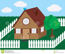House With Picket Fence | Clipart Panda - Free Clipart Images