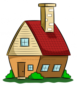 How to draw a house clip art