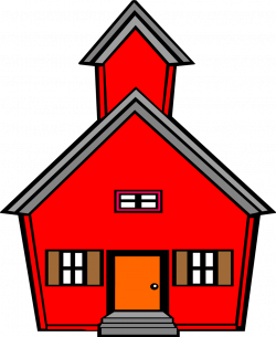 School | Free Stock Photo | Illustration of a red school house | # 8332