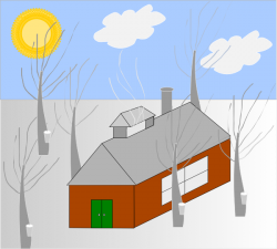 House Trees Sun Snow Clip Art at Clker.com - vector clip art online ...