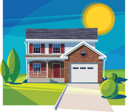 House with garage clipart 1 » Clipart Station