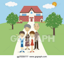 Stock Illustration - Grandparents and grandchildren. Clipart ...