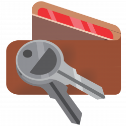 Clipart - Wallet and Keys