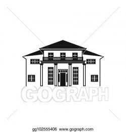 Vector Art - Mansion house line art. Clipart Drawing ...