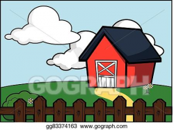 Vector Art - Country side farm house scenery . Clipart ...