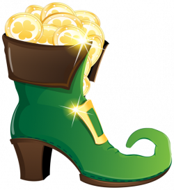 Leprechaun Shoe with Gold Coins PNG Clipart Image | ClipArt ...
