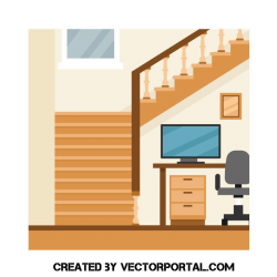 Staircase to the attic - free vector image #freevectors #eps ...
