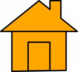 Orange House Icon Clip Art at Clker.com - vector clip art online ...
