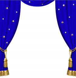 Transparent Blue Curtains with Gold Tassels and Stars | Gallery ...