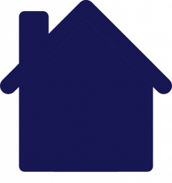 Dark Blue clipart house - Pencil and in color dark blue clipart house
