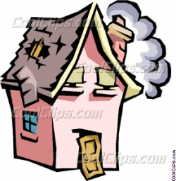 House with caricature face Vector Clip art
