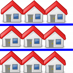 Clipart - 9 houses