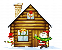 Christmas House Clipart – Merry Christmas And Happy New Year 2018