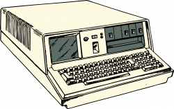 Clipart - 70s era portable computer
