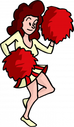 Clipart - Cartoon Cheerleader 3