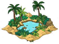 28+ Collection of Oasis In The Desert Drawing | High quality, free ...