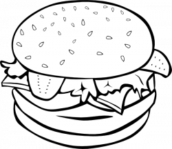 Hamburger (b And W) Clip Art at Clker.com - vector clip art online ...